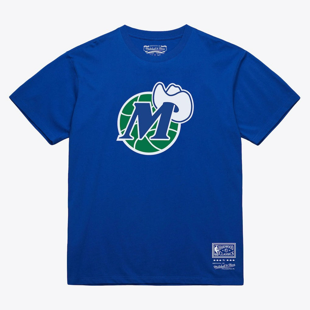 Dallas Mavericks Unisex Hardwood Classics Arch T-Shirt for sale Royal | Mitchell & Ness discount