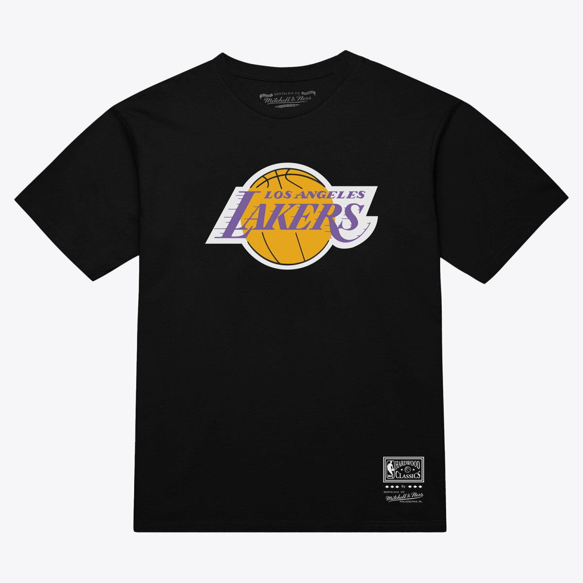 Los Angeles Lakers Unisex Hardwood Classics Arch T-Shirt Black | Mitchell & Ness discount