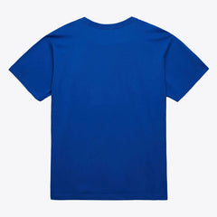 New York Knicks Unisex Hardwood Classics Arch T-Shirt Royal | Mitchell & Ness