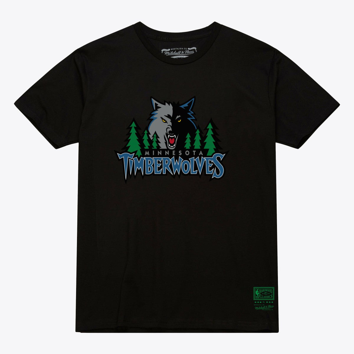 Minnesota Timberwolves Unisex Hardwood Classics Arch T-Shirt Black | Mitchell & Ness for sale