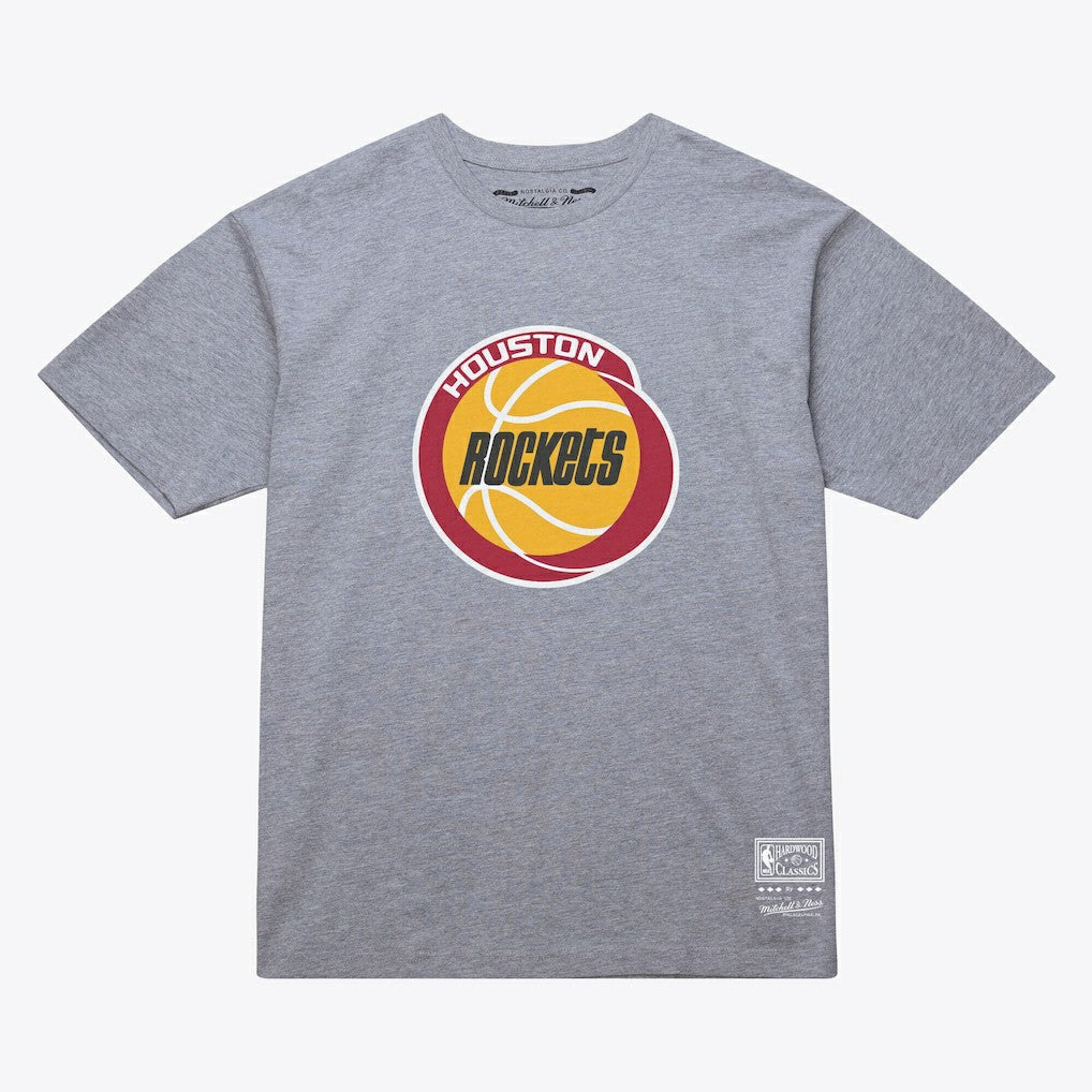 Houston Rockets Unisex Hardwood Classics Arch T-Shirt for sale Heather Gray | Mitchell & Ness outlet