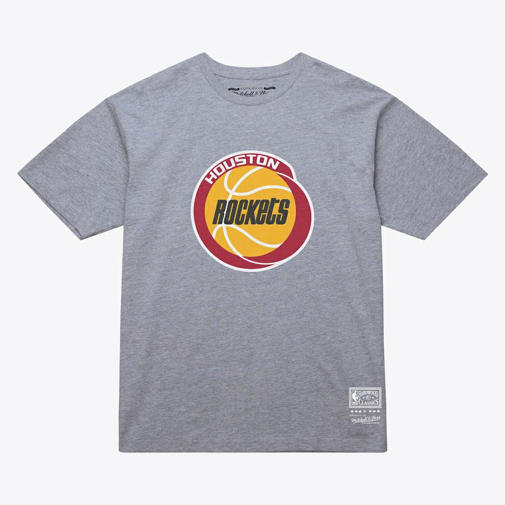 Houston Rockets Unisex Hardwood Classics Arch T-Shirt for sale Heather Gray | Mitchell & Ness outlet