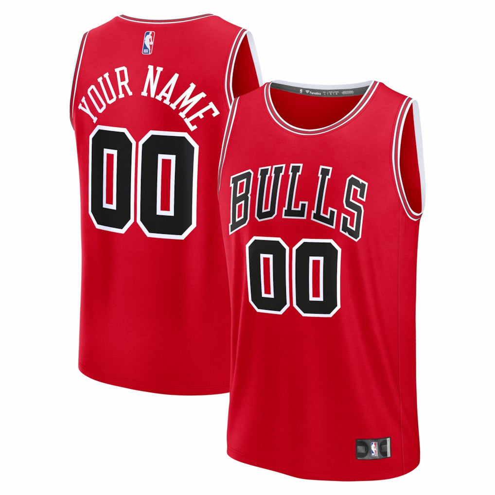 Chicago Bulls Fastbreak Custom Jersey for sale Icon Editi- Red | Fanatics Lifestyle