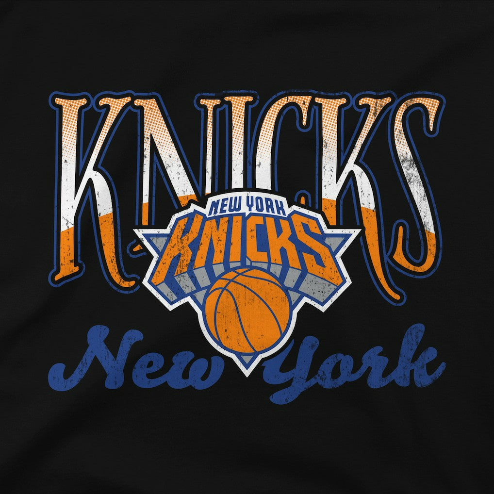 New York Knicks Stadium Essentials Unisex Sky High Fleece Sweatshirt Black