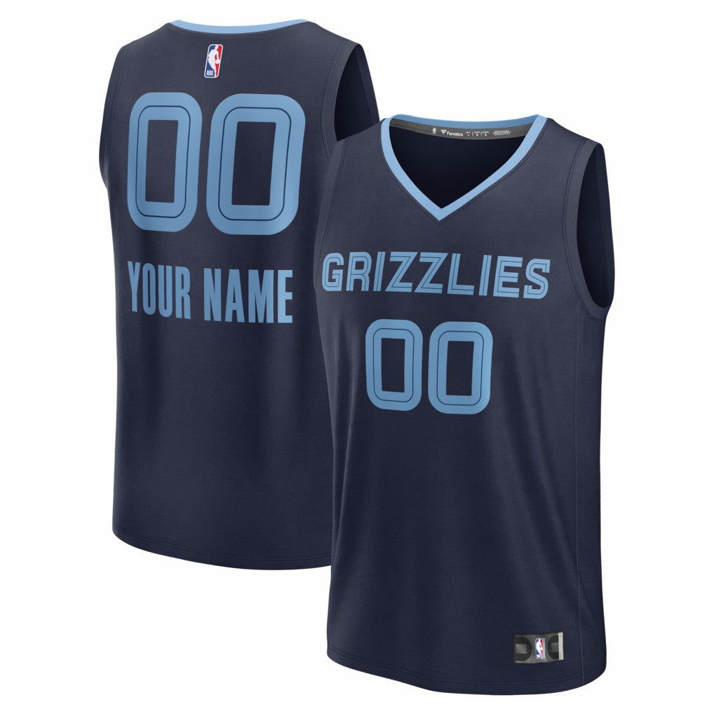 Memphis Grizzlies Youth Fastbreak Custom Jersey Icon Edition Navy | Fanatics Near Me