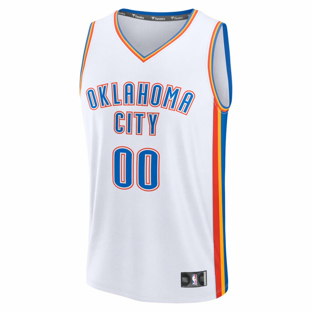 Oklahoma City Thunder Youth Fastbreak Custom Jersey Association Edition White | Fanatics