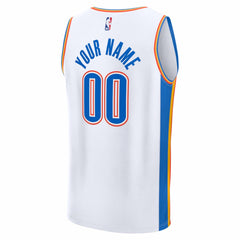 Oklahoma City Thunder Youth Fastbreak Custom Jersey Association Edition White | Fanatics