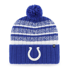 47 brand Indianapolis Colts '47 Tavern Cuffed Knit Hat with Pom Royal/White