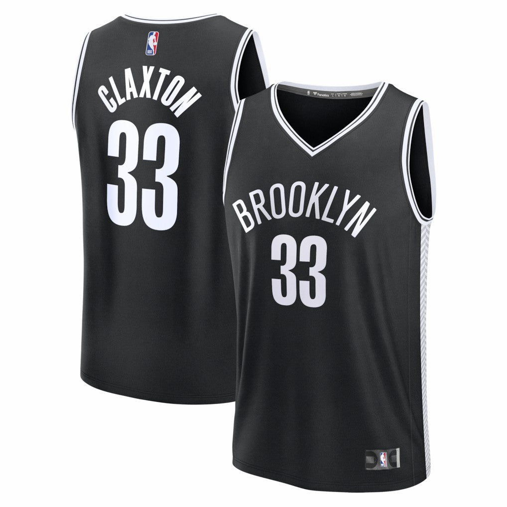 Nic Claxton Brooklyn Nets Fast Break Replica Jersey Black Icon Edition | Fanatics US