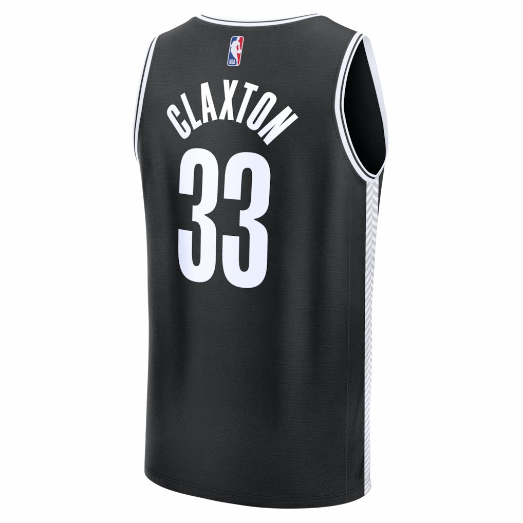 Nic Claxton Brooklyn Nets Fast Break Replica Jersey Black Icon Edition | Fanatics US