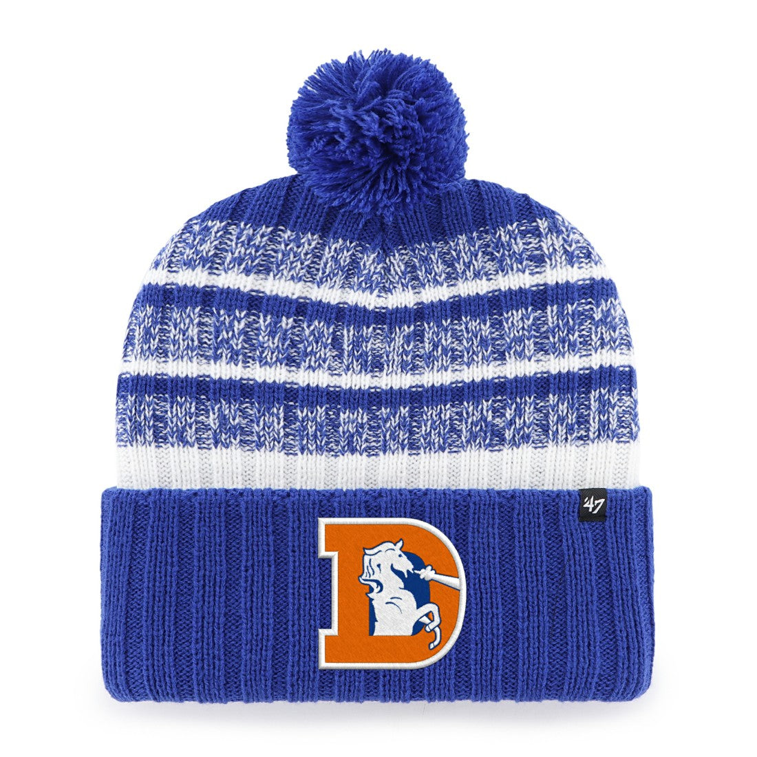 47 brand Denver Broncos '47 Tavern Cuffed Knit Hat with Pom Royal