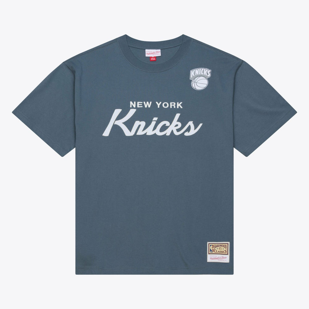 New York Knicks Thunderstorm T-Shirt Blue | Mitchell & Ness for sale