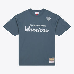 Golden State Warriors Thunderstorm T-Shirt for sale Blue | Mitchell & Ness Lifestyle