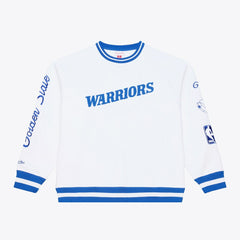 Golden State Warriors Arctic Fleece Sweatshirt for sale White | Mitchell & Ness Near Me
