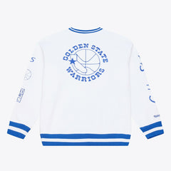 Golden State Warriors Arctic Fleece Sweatshirt for sale White | Mitchell & Ness Near Me
