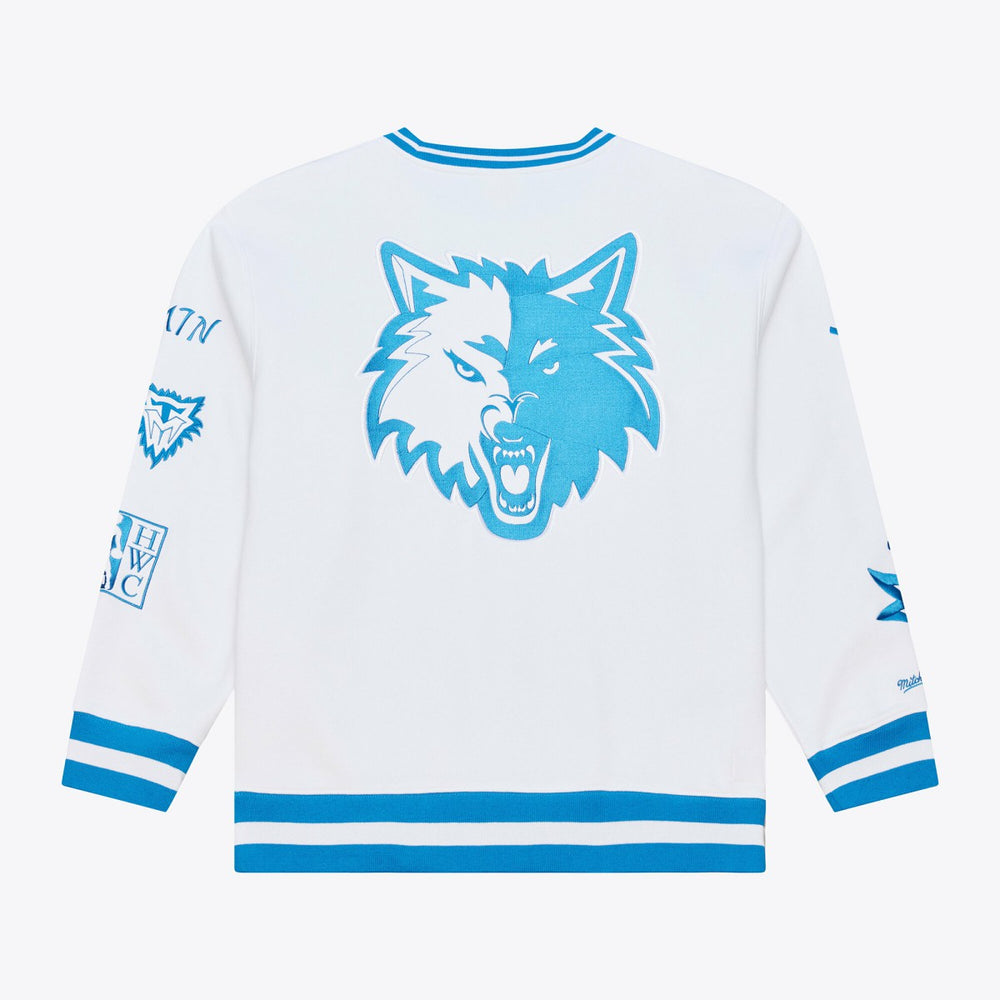 Minnesota Timberwolves Arctic Fleece Sweatshirt White | Mitchell & Ness discount