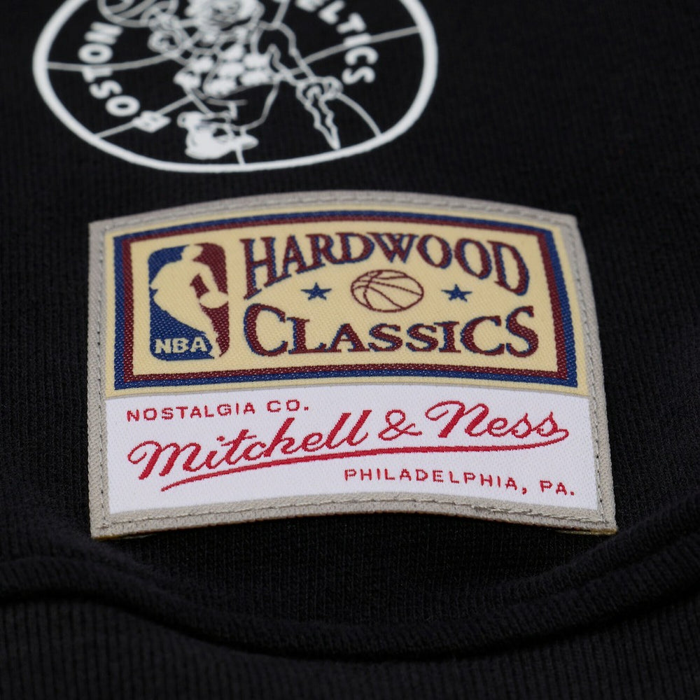 Boston Celtics Women's Hardwood Classics Script Lightweight Sweatshirt Black | Mitchell & Ness online