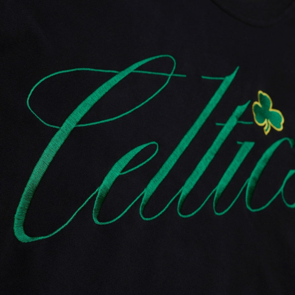 Boston Celtics Women's Hardwood Classics Script Lightweight Sweatshirt Black | Mitchell & Ness online
