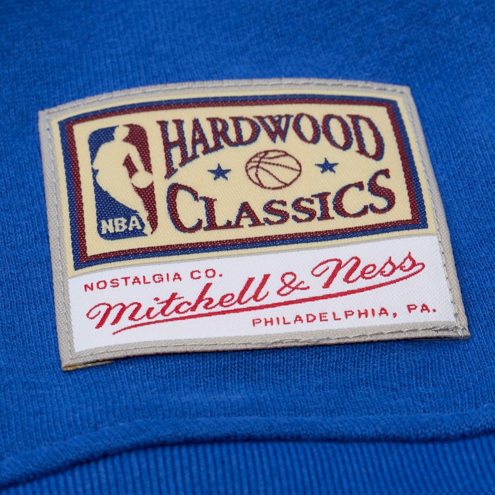 Golden State Warriors Women's Hardwood Classics Script Lightweight Sweatshirt for sale Royal | Mitchell & Ness Lifestyle