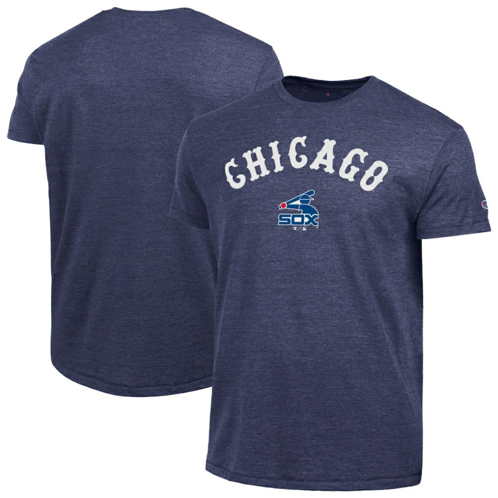 Chicago White Sox Champion Cooperstown Wordmark Lockup Tri-Blend T-Shirt - Navy - MLB Discount