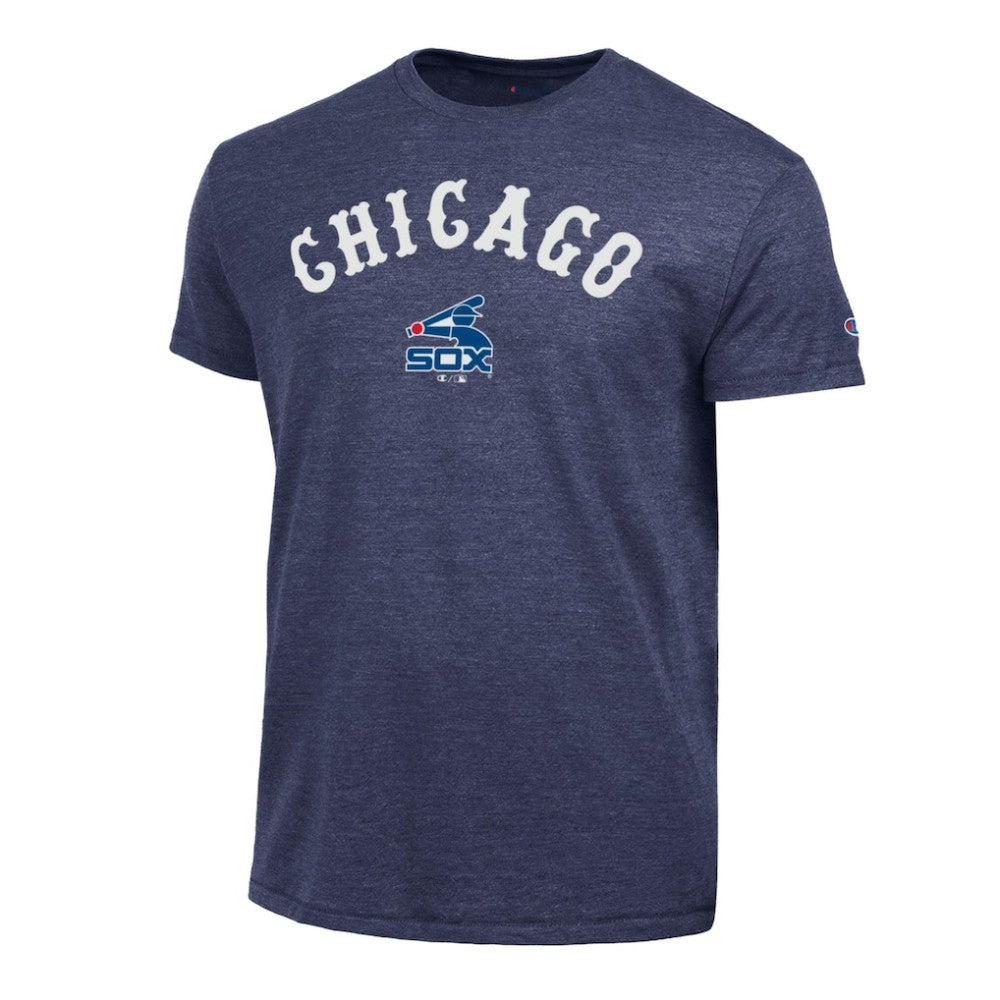 Chicago White Sox Champion Cooperstown Wordmark Lockup Tri-Blend T-Shirt - Navy - MLB Discount