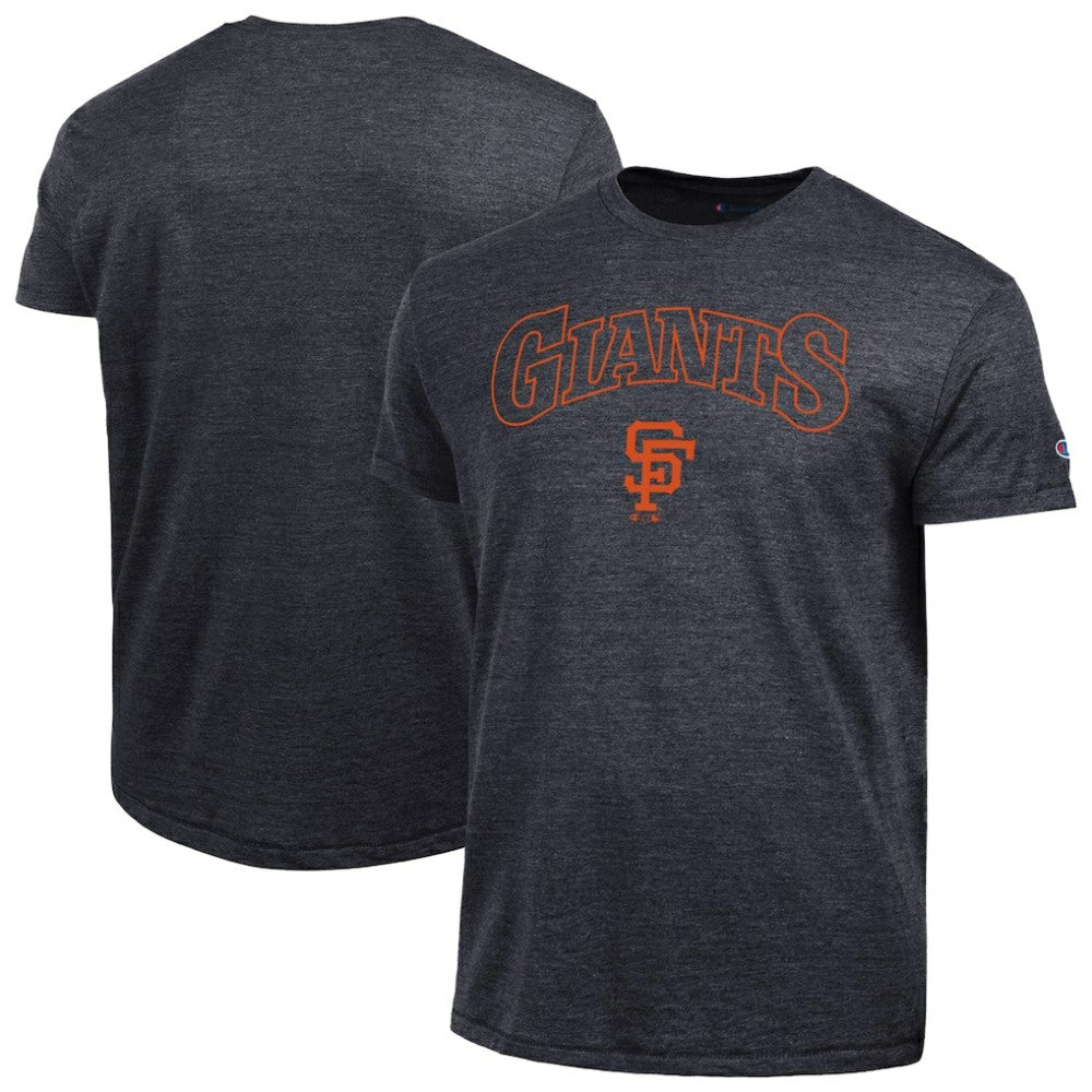 San Francisco Giants Champion Cooperstown Wordmark Lockup Tri-Blend T-Shirt - Black - MLB on Sale