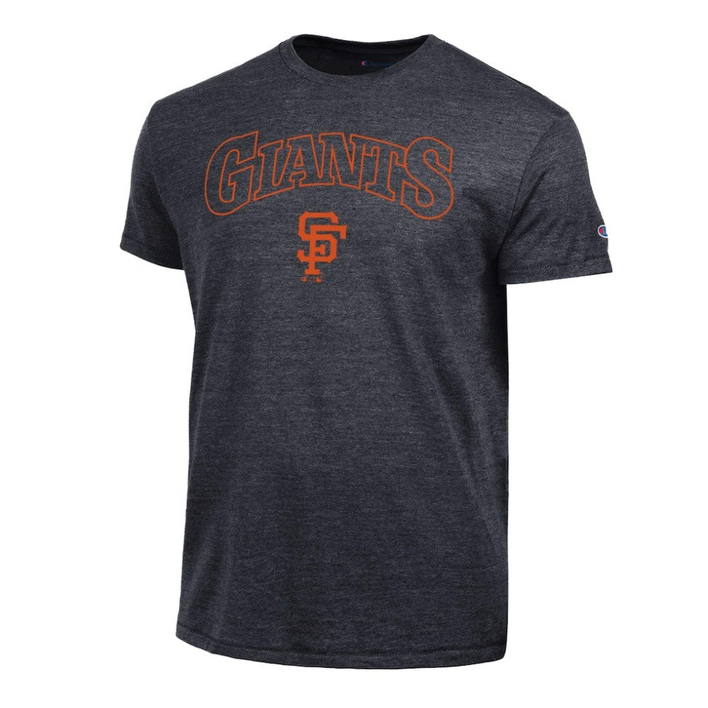 San Francisco Giants Champion Cooperstown Wordmark Lockup Tri-Blend T-Shirt - Black - MLB on Sale