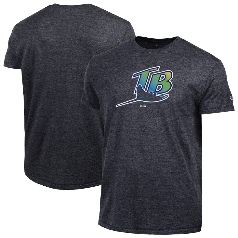 Tampa Bay Rays Champion Cooperstown Logo Tri-Blend T-Shirt - Black - MLB on Sale