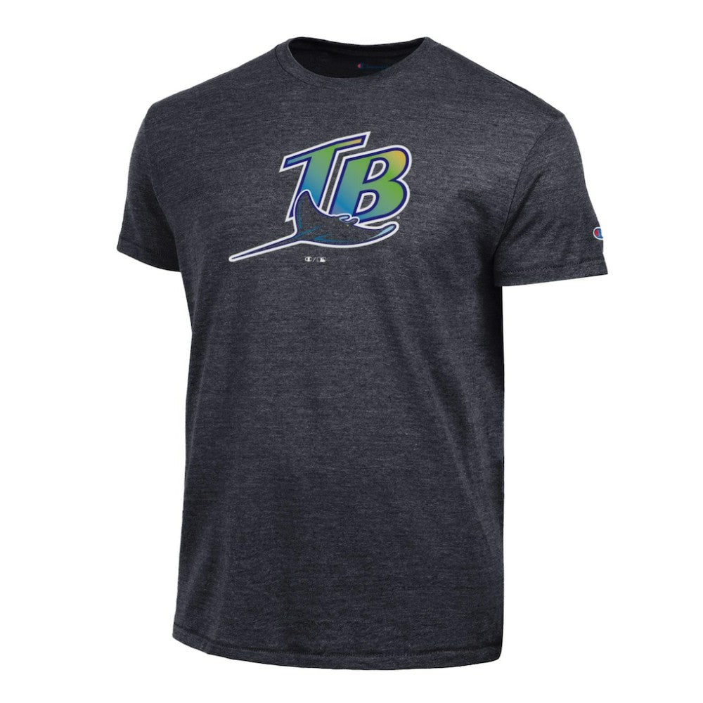 Tampa Bay Rays Champion Cooperstown Logo Tri-Blend T-Shirt - Black - MLB on Sale