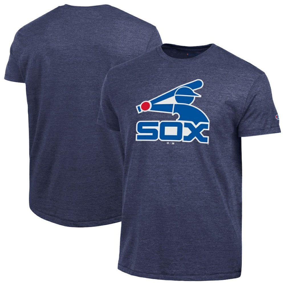 Chicago White Sox Champion Cooperstown Logo Tri-Blend T-Shirt - Navy - MLB Discount