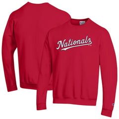 Washington Nationals Champion Powerblend Wordmark Sweatshirt - Red - MLB on Sale