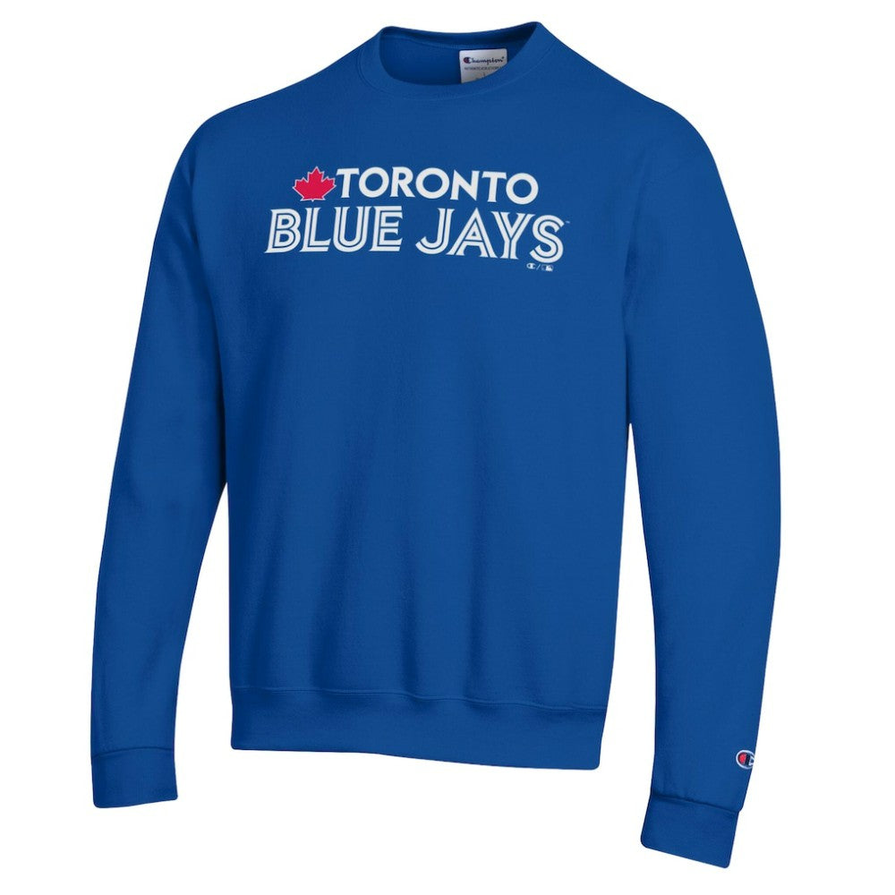 Toronto Blue Jays Champion Powerblend Wordmark Sweatshirt - Royal - MLB Online