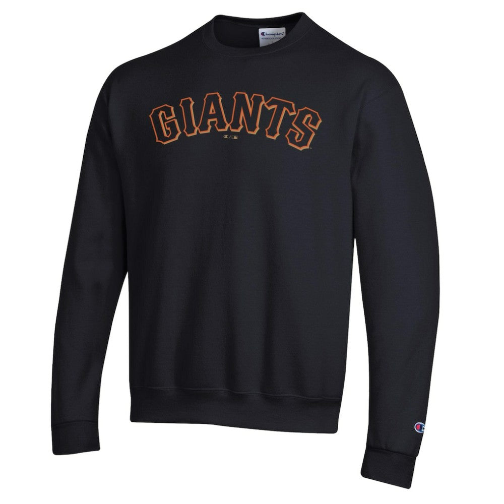 San Francisco Giants Champion Powerblend Wordmark Sweatshirt - Black - MLB Lifestyle