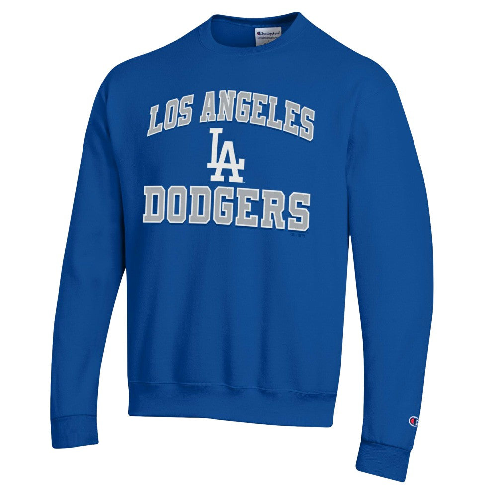 Los Angeles Dodgers Champion Heart & Soul Powerblend Sweatshirt - Royal - MLB Discount