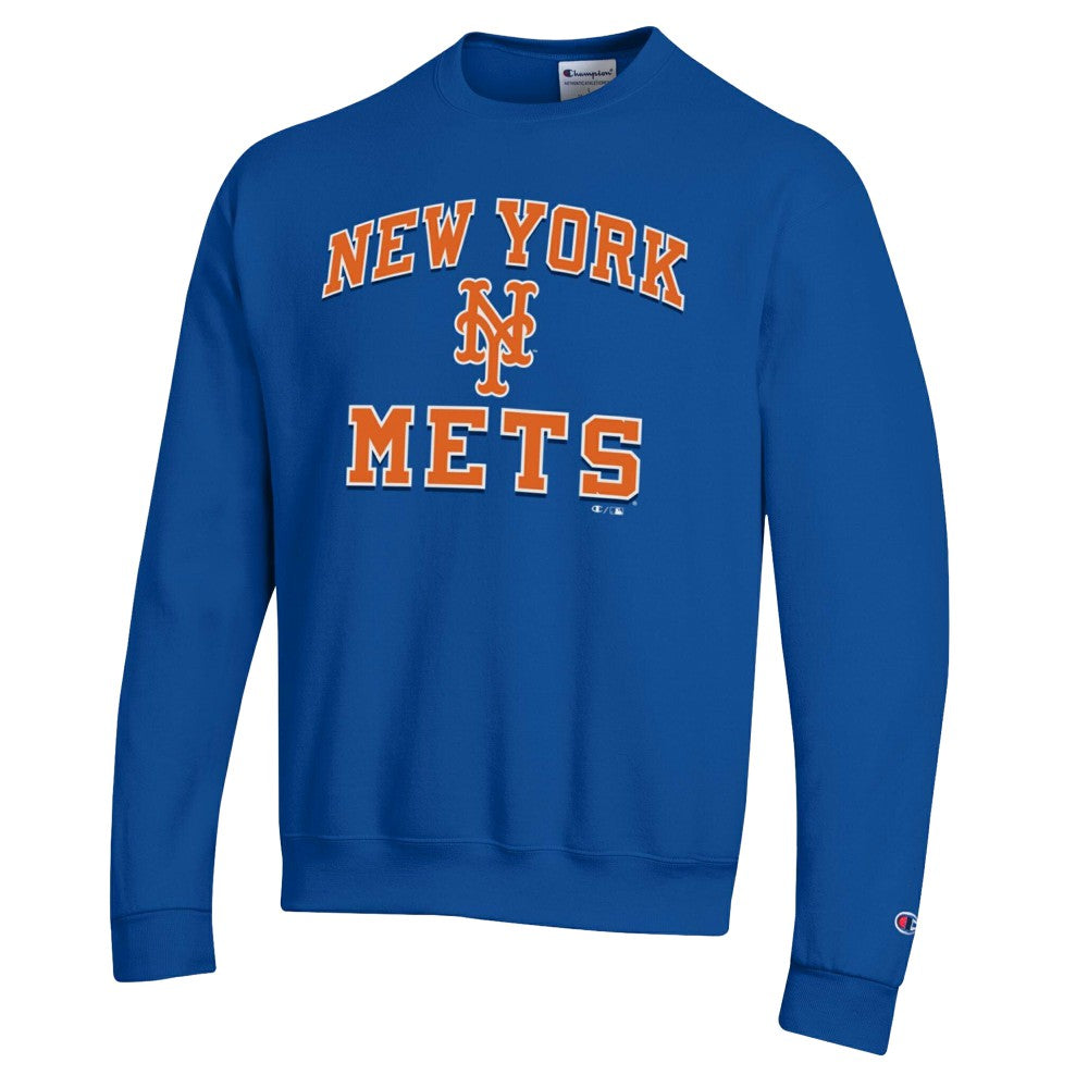 New York Mets Champion Heart & Soul Powerblend Sweatshirt - Royal - MLB on Sale