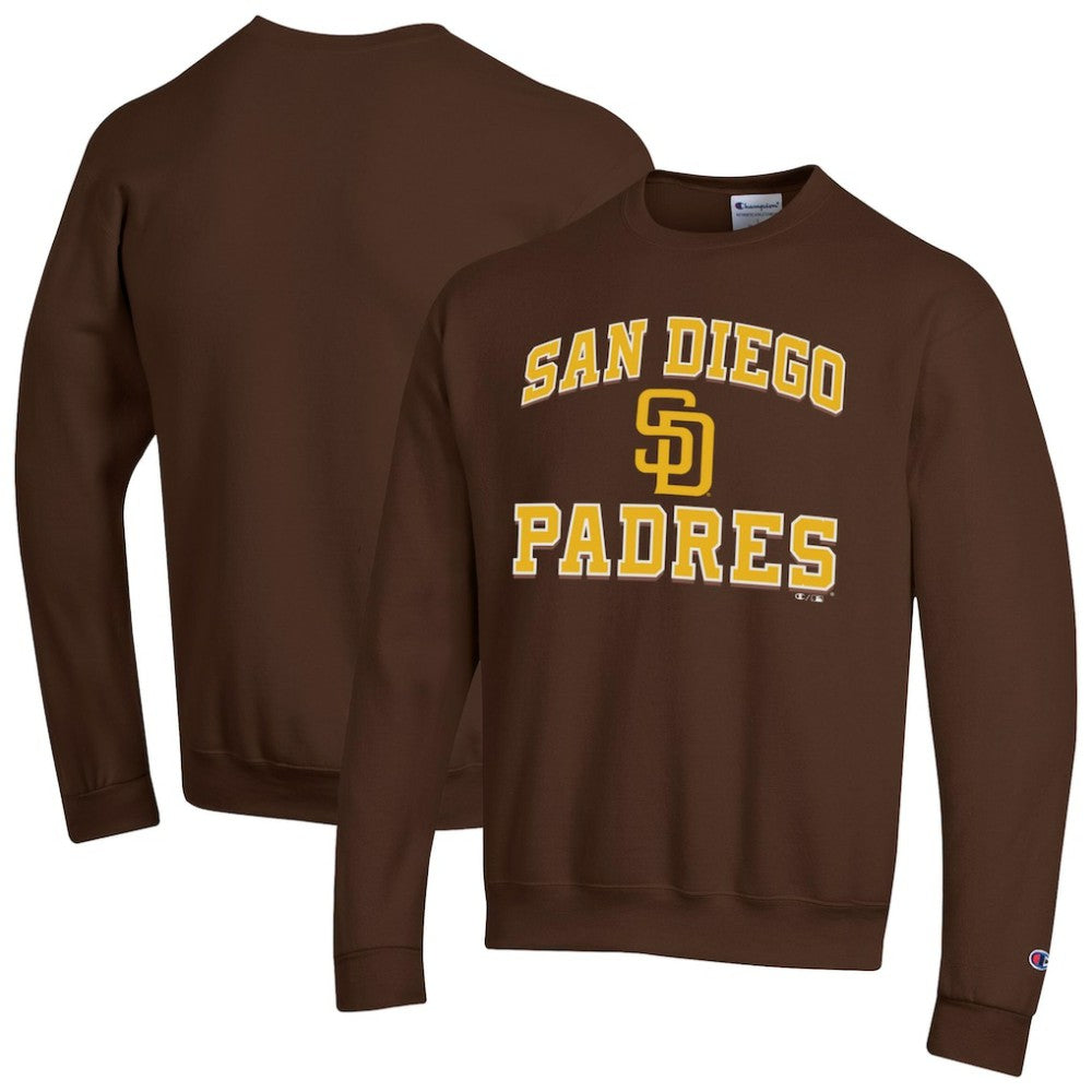 San Diego Padres Champion Heart & Soul Powerblend Sweatshirt - Brown - MLB Discount