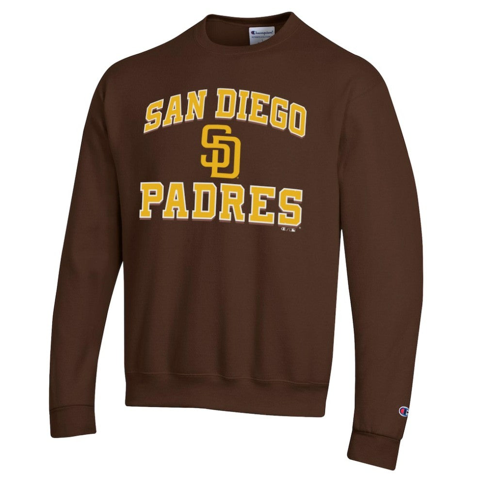 San Diego Padres Champion Heart & Soul Powerblend Sweatshirt - Brown - MLB Discount