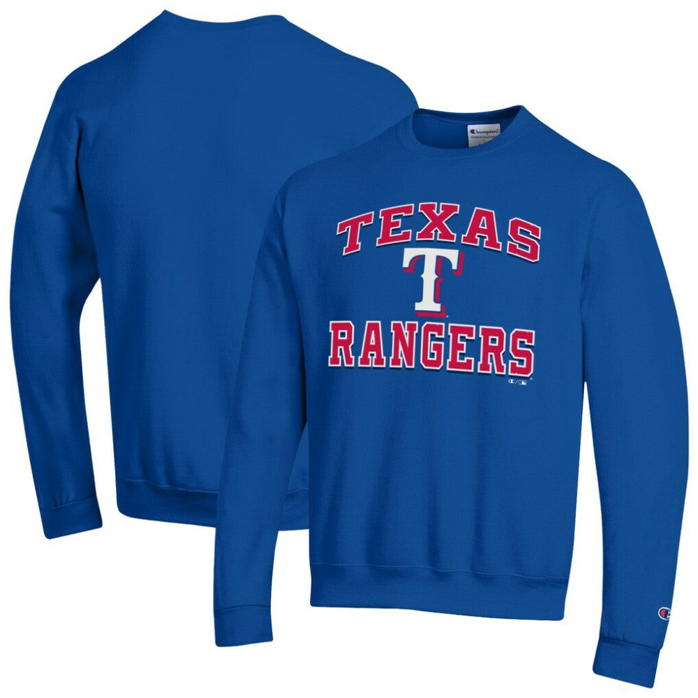 Texas Rangers Champion Heart & Soul Powerblend Sweatshirt - Royal - MLB Lifestyle