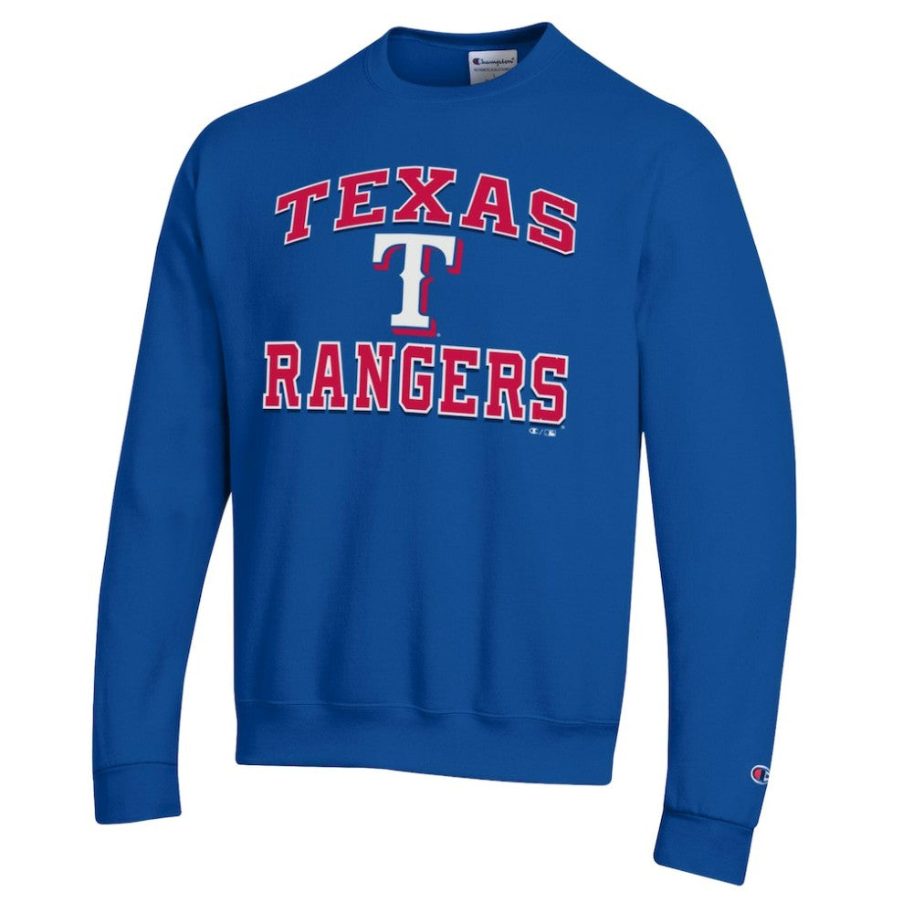Texas Rangers Champion Heart & Soul Powerblend Sweatshirt - Royal - MLB Lifestyle