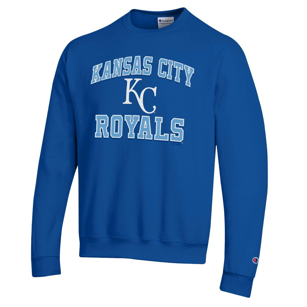 Kansas City Royals Champion Heart & Soul Powerblend Sweatshirt - Royal - MLB Discount