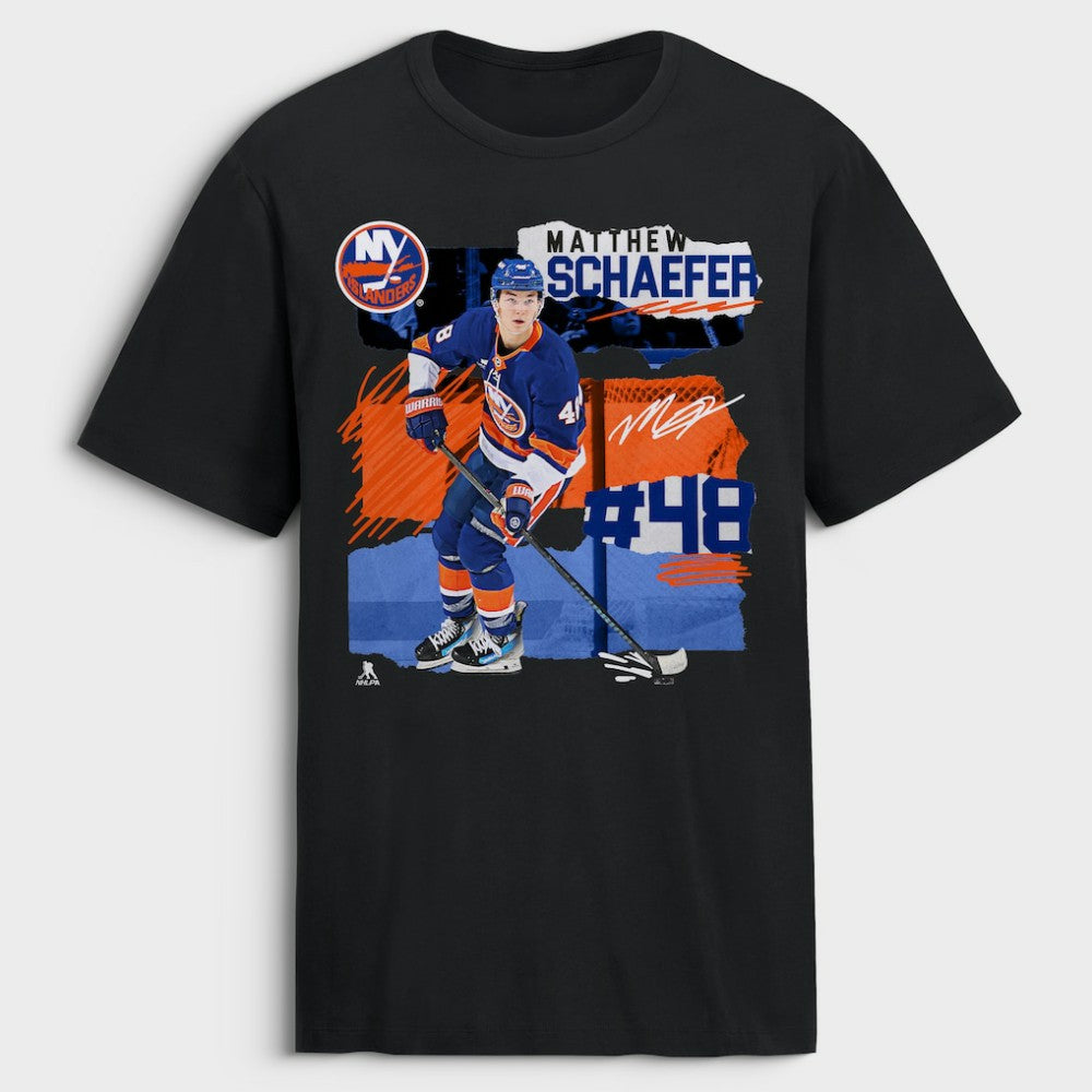 Matthew Schaefer New York Islanders Fresh Ice T-Shirt - Black - NHL 203755379
