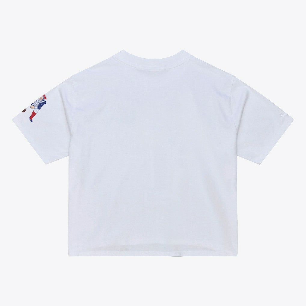 Mitchell & Ness New England Patriots Women's Head Coach Cropped T-Shirt White