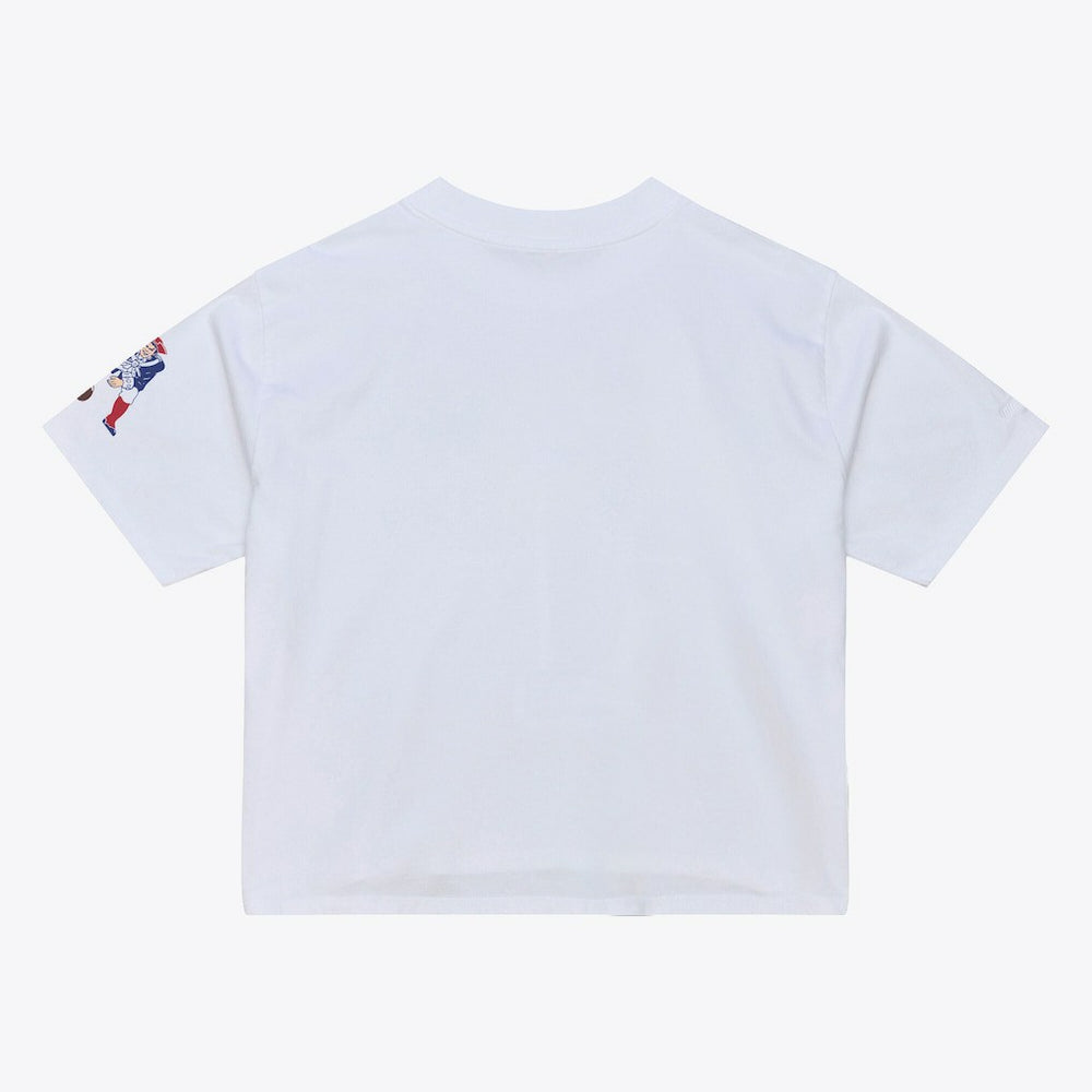 Mitchell & Ness New England Patriots Women's Head Coach Cropped T-Shirt White
