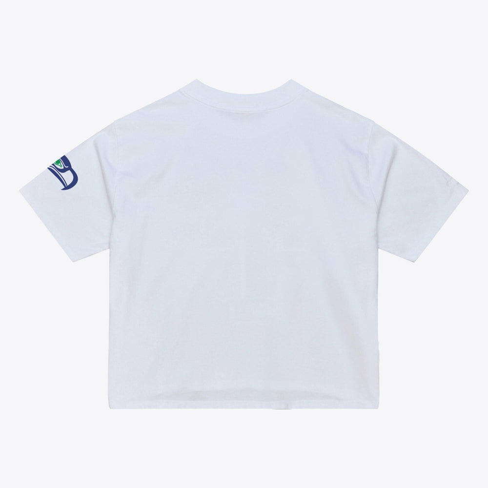Mitchell & Ness Seattle Seahawks Women's Head Coach Cropped T-Shirt White
