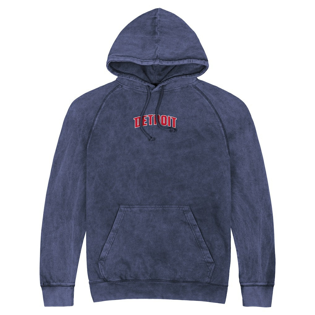 Detroit Pistons Stadium Essentials Unisex Get Back Vintage Raglan Hoodie Blue