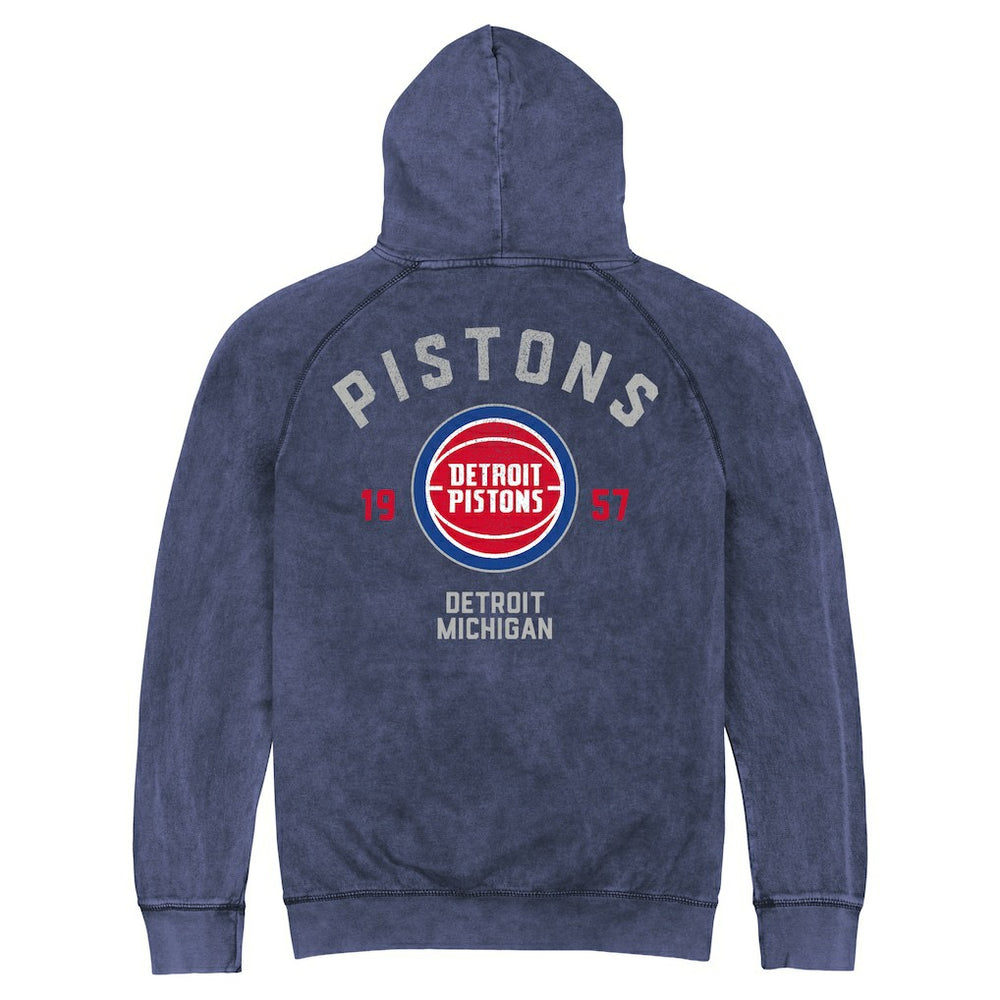 Detroit Pistons Stadium Essentials Unisex Get Back Vintage Raglan Hoodie Blue