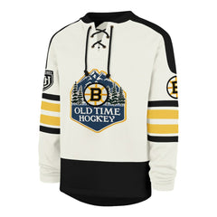 Boston Bruins '47 Pond Hockey Trio Eternal Lacer Sweatshirt - Cream - NHL 203760200