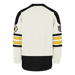 Boston Bruins '47 Pond Hockey Trio Eternal Lacer Sweatshirt - Cream - NHL 203760200