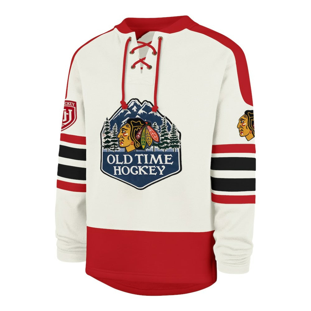 Chicago Blackhawks '47 Pond Hockey Trio Eternal Lacer Sweatshirt - Cream - NHL 203760201