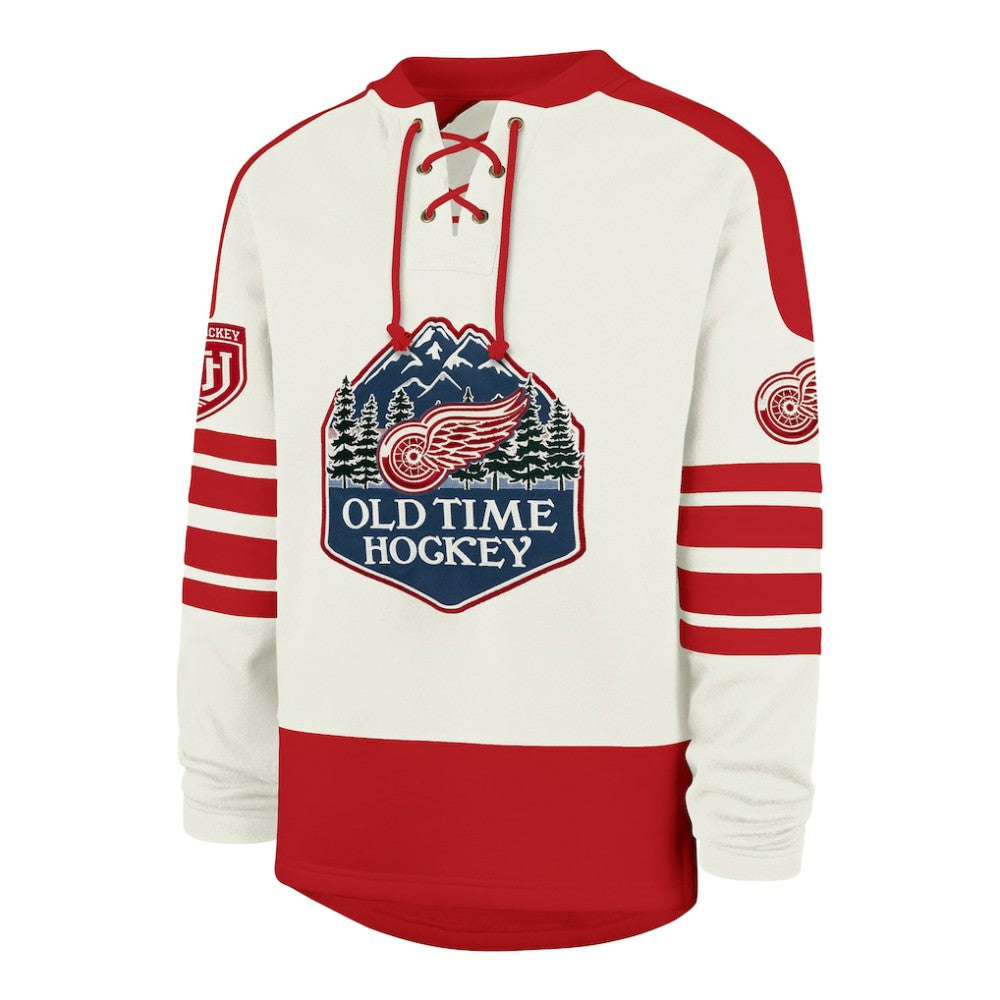 Detroit Red Wings '47 Pond Hockey Trio Eternal Lacer Sweatshirt - Cream - NHL 203760202